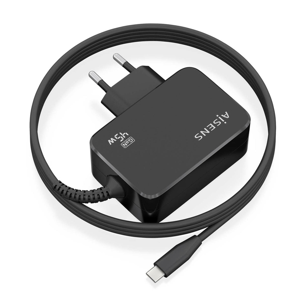 Aisens Cargador Gan 45w Pd3.0 1xusb-C 1.80m, Negro