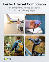 Goobay Powerbank 10.000 Mah, Integriertes Usb-C Cable 13cm, 20 Watt (Negro, 10 Ah, 1x Usb-A, 2x Usb-C, Pd, Qc) 76251