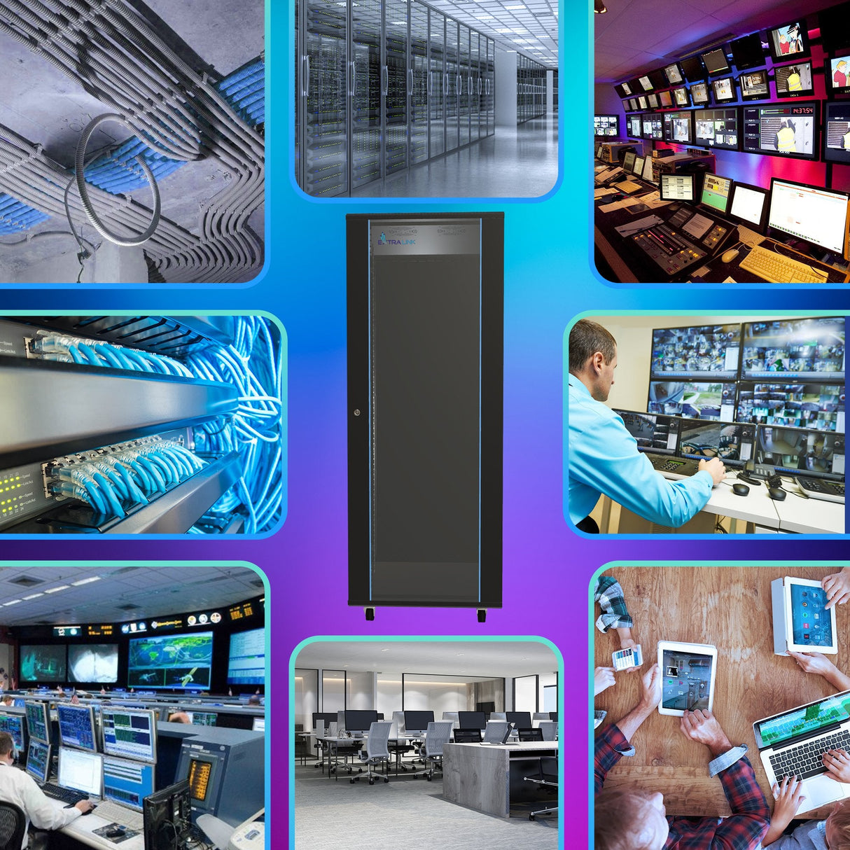 Extralink 42u 800x800 Standing Rackmount Cabinet Black