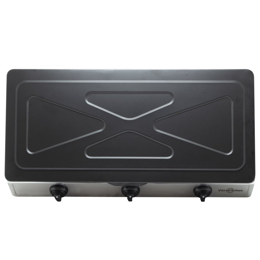 Vitrokitchen 360ib. Color Del Producto: Negro Acero Inoxidable Tipo De Instalación: Encimera Tipo De Quemador: Encimera De Gas. Tipo De Control: Giratorio Control De Posición: Frente. Tipo De Gas: Propano/Butano. Ancho: 710 Mm Profundidad: