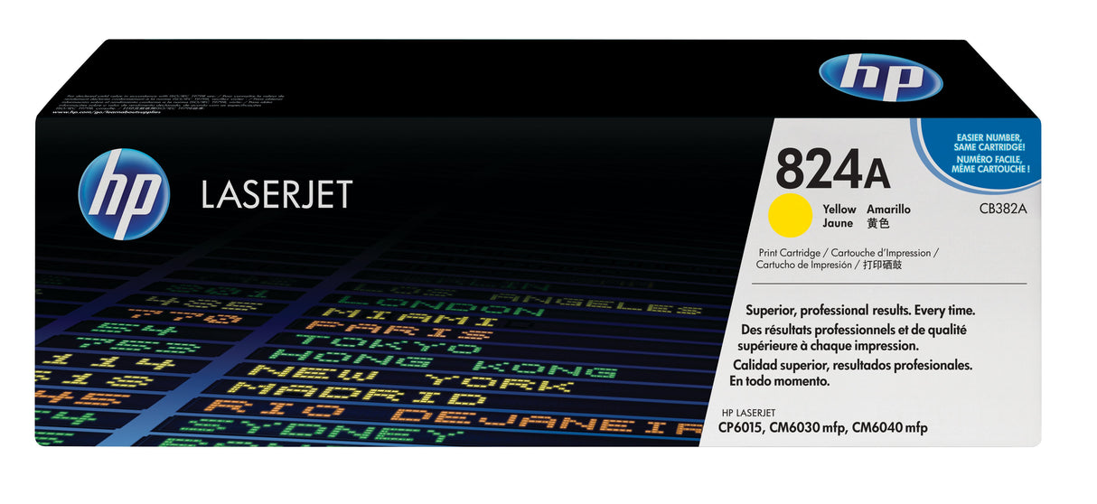 EAN 0882780459137 - HP 824A Yellow Original LaserJet Toner Cartridge cartucho de tóner 1 pieza(s) imagen 1