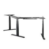 Sit-Stand Desk Frame, Triple Motor, 120° Angled, Negro