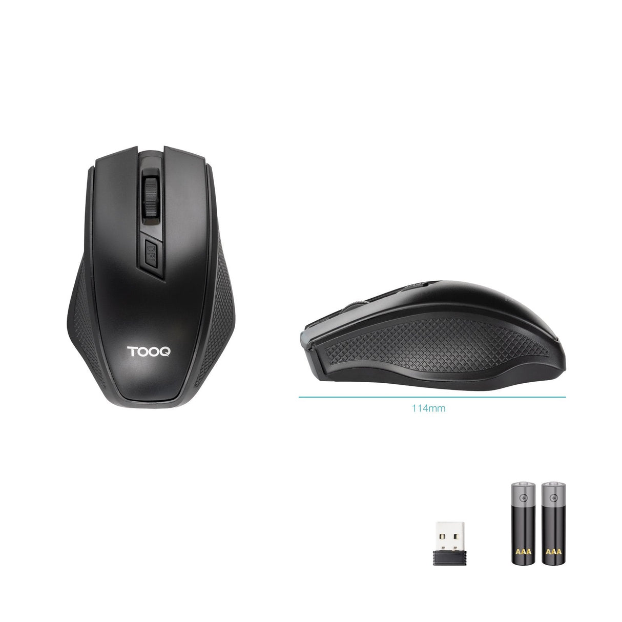 Ratón Inalámbrico Tooq Tqmw-1102-B Hasta 1600 Dpi