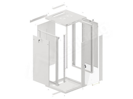 EAN 5901969403282 - Lanberg WF01-6622-10S armario rack 22U Bastidor de pared Gris imagen 14