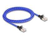 Delock 80378 Rj45 Cable De Red Trenzado Cat.6a U/Ftp Slim 2 M Azul