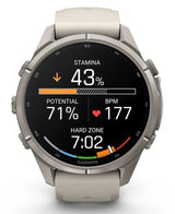 Garmin Fenix 9 Pro Inreach Lte 43mm Titanio Con Correa De Silicona En Blanco