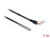 Delock Temperaturfühler-Cable Mit 3,5 Mm 3 Pin Klinkenstecker Ds18b20 1 M