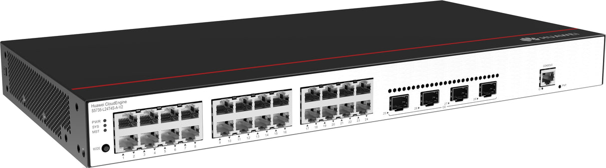 Huawei Cloudengine S5735-L24t4s-A-V2 Gestionado L3 Gigabit Ethernet (10/100/1000) 1u Negro, Plata