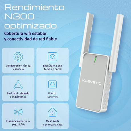 EAN 4897082922063 - Keenetic Buddy 4 (KN-3211) Repetidor de red Blanco, Gris 100 Mbit/s imagen 3