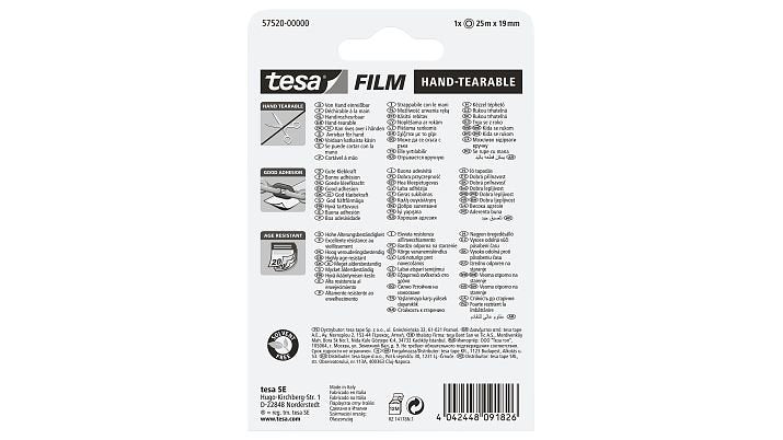 Tesafilm Rollo 25m 19mm Blíster Desgarrable A Mano