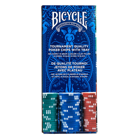 EAN 0073854010716 - Bicycle 8G CLAY CHIPS (100 pcs) Fichas de póquer imagen 2