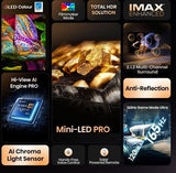 Televisor Hisense 75" 75u7q Pro Smart Tv  Mini-Led Uhd 4k Hdr 165hz