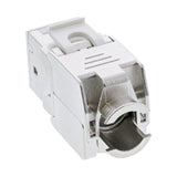 8 Piezas Pack Jack Inline Keystone Rj45, Blindado, Cat.6a, Blanco