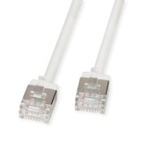 Roline U Ftp Datacenter Cable De Red Cat.6a (Class Ea), Lsoh, Slim, Extra Kurzer Stecker, Wei, 0,5 M