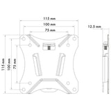 Soporte De Pared Para Tv Schwaiger, 12 "-27", Fijo 1 Máx.25 Kg Negro