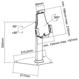 Soporte De Sobremesa Para Tablet Inline Aluminio Bloqueable Uso Universal Para 7,9" - 10,1"