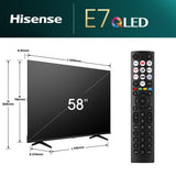 EAN 6942351402536 - Hisense 55E77NQ 147,3 cm (58") 4K Ultra HD Smart TV Wifi Negro 350 cd / m² imagen 2