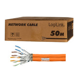 Logilink Cat.7 1000 Mhz Installation Cable 23 Awg S Ftp, 50m Duplex, Naranja