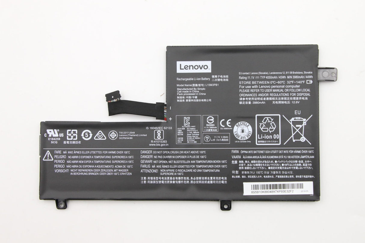 3 Cell Battery - L15m3pb1 - Warranty: 3m