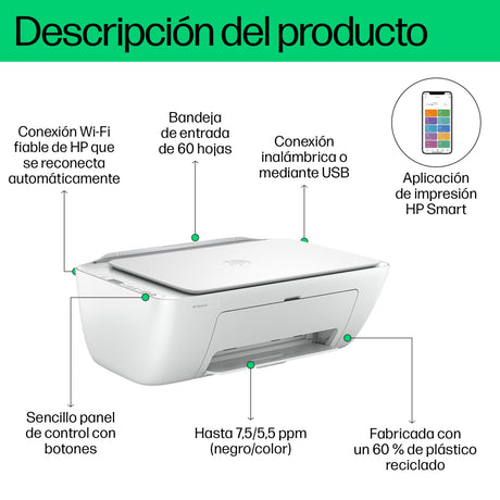 EAN 0196337820074 - HP DeskJet 2810e All-in-One Printer Inyección de tinta térmica A4 4800 x 1200 DPI 7,5 ppm Wifi imagen 5