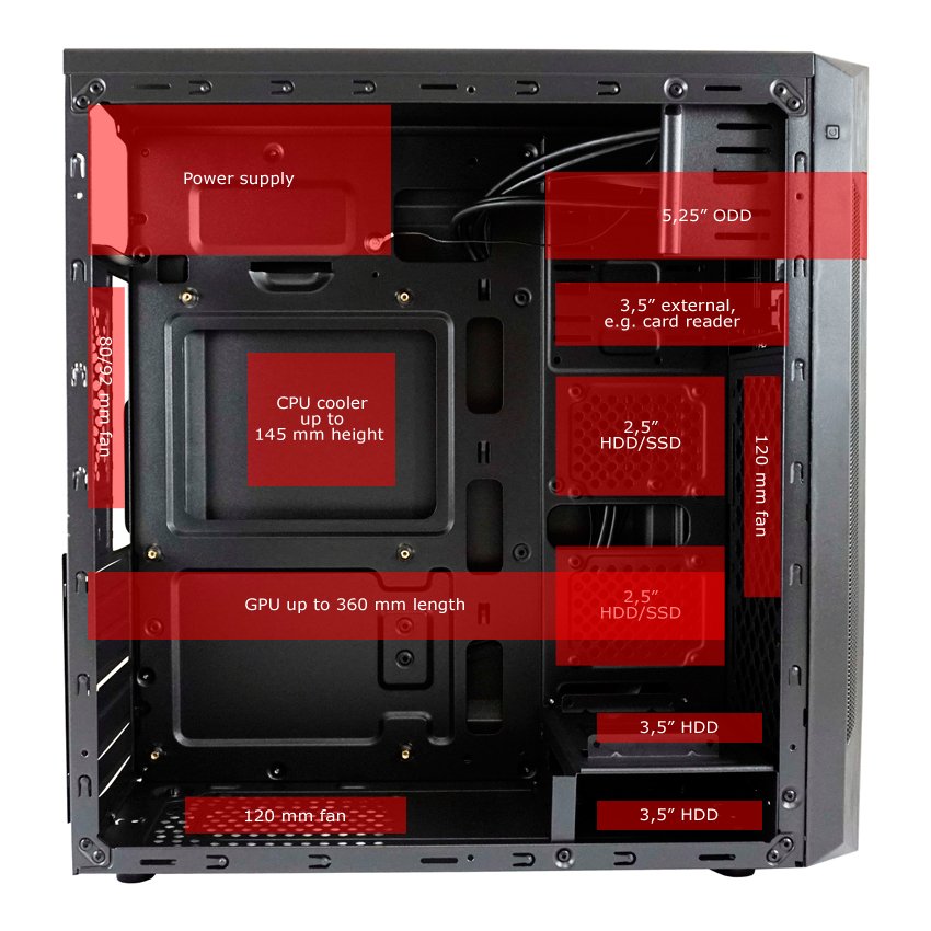 EAN 4260070129834 - LC-Power 7040B Midi Tower Negro imagen 8