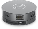 Dell Da305 Alámbrico Usb 3.2 Gen 2 (3.1 Gen 2) Type-C Plata