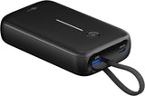 Goobay Powerbank 20.000 Mah, Integriertes Usb-C Cable 13cm, 30 Watt (Negro, 20 Ah, 1x Usb-A, 2x Usb-C, Pd, Qc) 76252