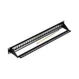 Verteilerfeld 19" 1he, 24-Port, Metall, Schwarz Ral9005