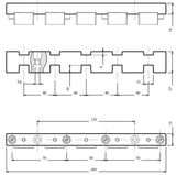 Siemens 8us19035aa00 Sammelschienensys. Zub. Abstand 40mm Sas.Halter 5p 12x5