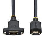 Startech.Com Startech - High Speed - Cable Alargador Hdmi Con Ethernet - Hdmi Macho A Hdmi Hembra - 1.8 M - Negro - Panelmontage, 1440p (Uwqhd)