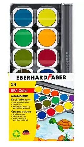 Eberhard Faber Winner Wasserfarbkasten 24 Colores