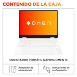 Portátil Gaming Hp Omen 16-Am0015ns, Intel Core Ultra 7 255h, 32gb, 1tb Ssd, Nvidia Geforce Rtx 5060 8gb, 16", Sin Sistema Operativo - Blanco
