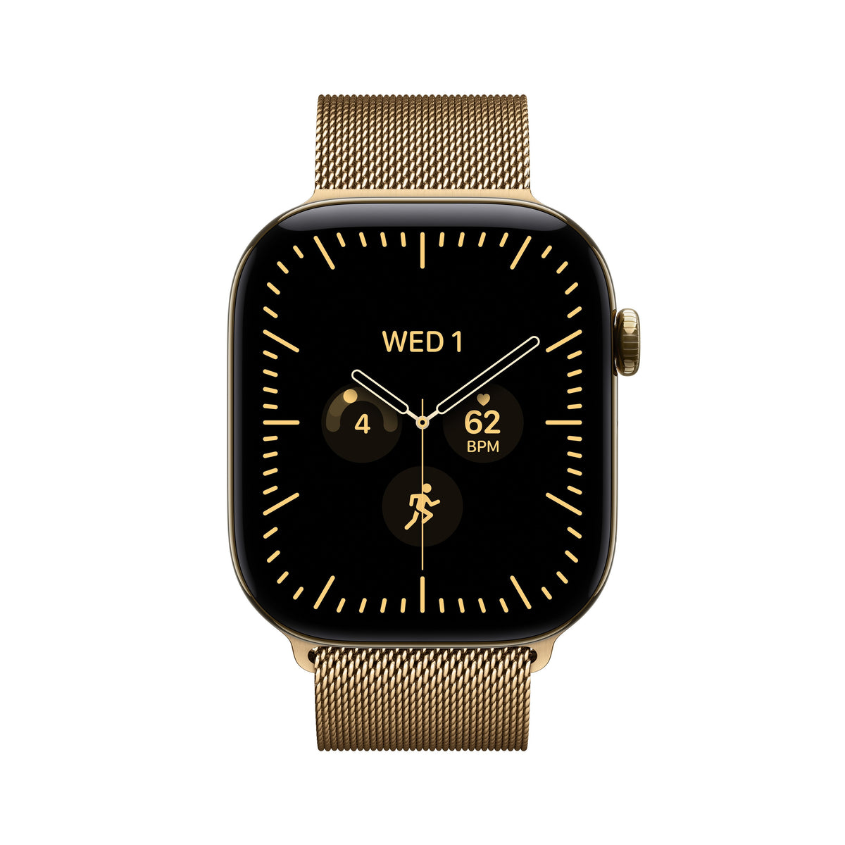 Apple Watch Series 12 (2026) Gps+Cel 42mm Caja De Titanio Oro Brillante Correa Milanese Loop Oro Brillante Siri Ai