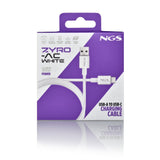 Cable Usb 2.0 Ngs Zyro-Ac Usb Macho Usb Tipo-C Macho Hasta 15w 480mbps 1m Blanco
