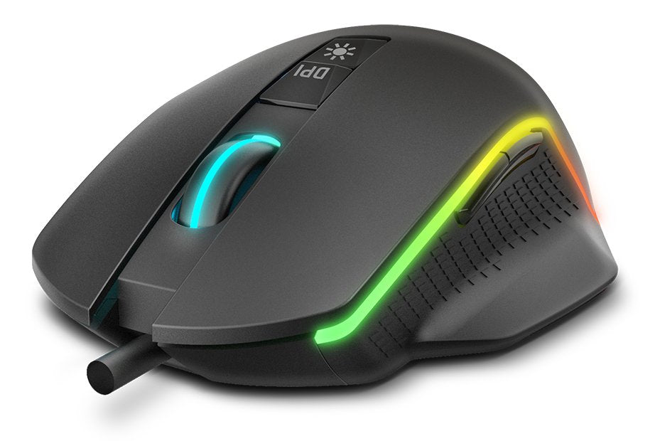 Raton Optico Krom Keos Gaming Rgb 6400dpi/Rgb Rainbow/7 Botones/Usb Nxkromkeos