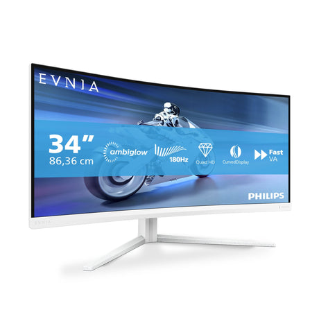 EAN 8721038002225 - Philips 34M2C5501A/00 pantalla para PC 86,4 cm (34") 3440 x 1440 Pixeles Wide Quad HD LCD Blanco imagen 2