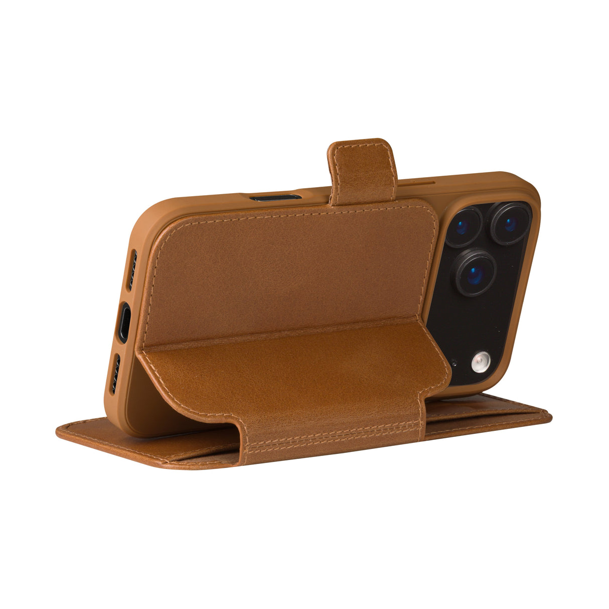Dbramante1928 Copenhagen Funda Con Tapa Para Teléfono Móvil Cuero De Grano Entero Marrón Para Apple Iphone 17 Pro Max