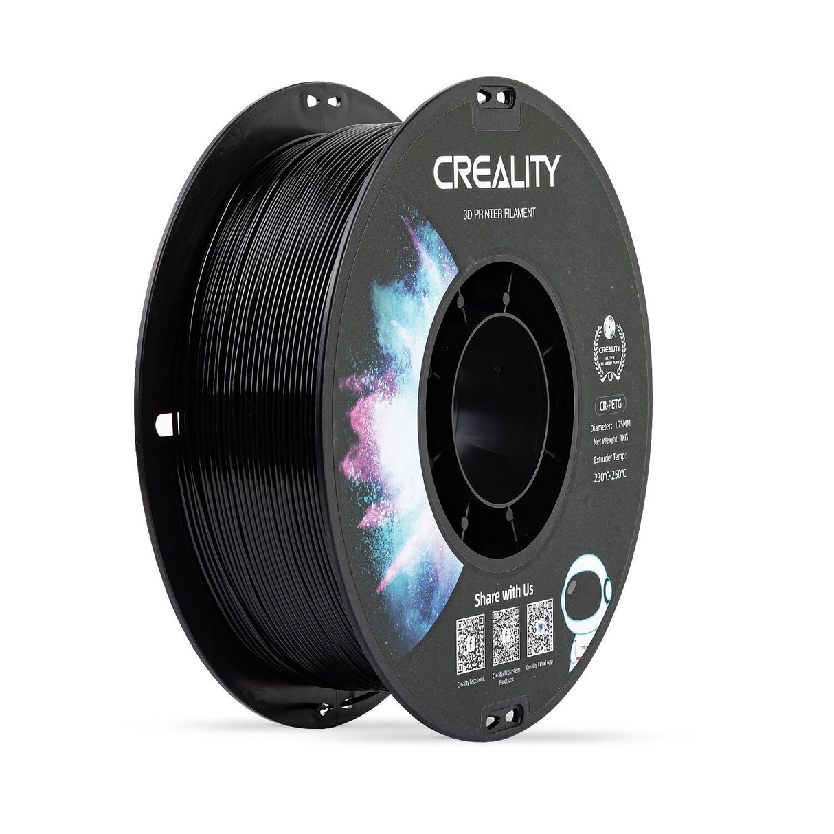Creality Cr-Petg Filamento  Negro, 3d-Kartusche 3301030035