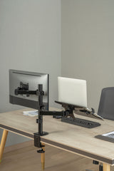Gembird Ma-Da-03 Adjustable Desk Mount With Monitor Arm And Portátil Tray