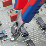 Knipex Electronic Super Knips 78 23 125, Alicates Electrónicos (Rojo/Azul, Con Resorte De Apertura) 78 23 125