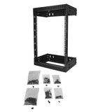 Startech.Com Armario Rack De Servidores De Marco Abierto 15u Para Montaje En Pared - Profundidad Ajustable De 12 A 20" De Profundidad