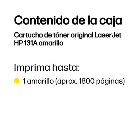 EAN 0886111334988 - HP 131A Yellow Original LaserJet Toner Cartridge cartucho de tóner 1 pieza(s) imagen 3