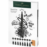 Set De Dibujo Faber-Castell De 9 Piezas Con Cuaderno De Bocetos