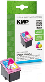 Kmp Patrone Hp F6u67ae Nr.302xl Color 350 S. H168cx Refilled