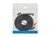 Lanberg Cable Estereo Ca-Mjrc-10cc-0050-Bk Jack 3.5mm A 2x Rca 5 Metros