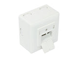 Netzwerkdose Cat. 6, 2xrj45, Geschirmt, Universal Inkl. Aufputzgehäuse, Designfähig, Vertikale Cablezuführung, Signalweiss, Good Connections®