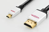 Ednet 84489 Cable Hdmi 2 M Hdmi Tipo D (Micro) Hdmi Tipo A (Estándar) Negro, Plata