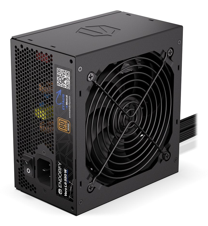 Endorfy Vero L6 550 W (Negro, 1x 12-Pin High Power Gpu, 2x Pcie, 550 Watt) Ey7a016