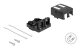 Keystone Leergehäuse 2 Port Mit Magnetischer Unterseite, Schwarz