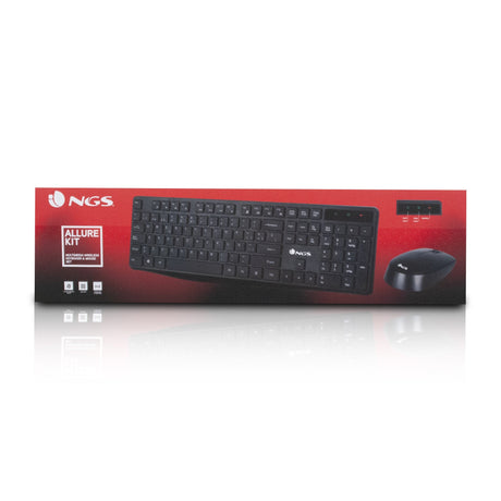 EAN 8435430617726 - NGS Allure Kit, QWERTY, ES teclado Ratón incluido Universal RF inalámbrico Negro imagen 7